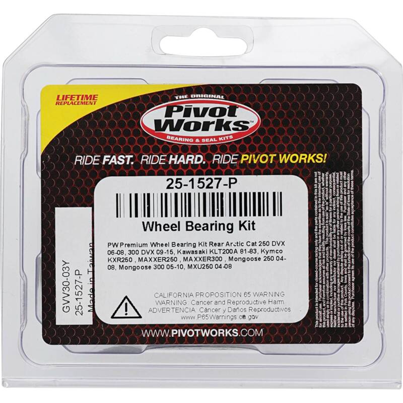 Pivot Works Arctic Cat, Kawasaki, Kymco Wheel Bearing Kit Premium Bearings 25-1527-P 25-1527-P Photo - Primary