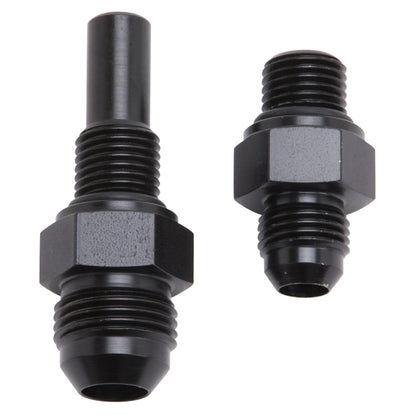 Russell Performance -8 AN to 4L80 Transmission Ports Adapter Fittings (Qty 2) - Black Zinc 641400 641400 Photo - Primary