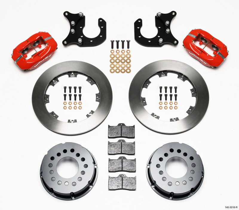 Wilwood Forged Dynalite P/S Rear Kit Red Ford 8.8 w/2.5in Offset-5 Lug 140-3018-R 140-3018-R Photo - Primary