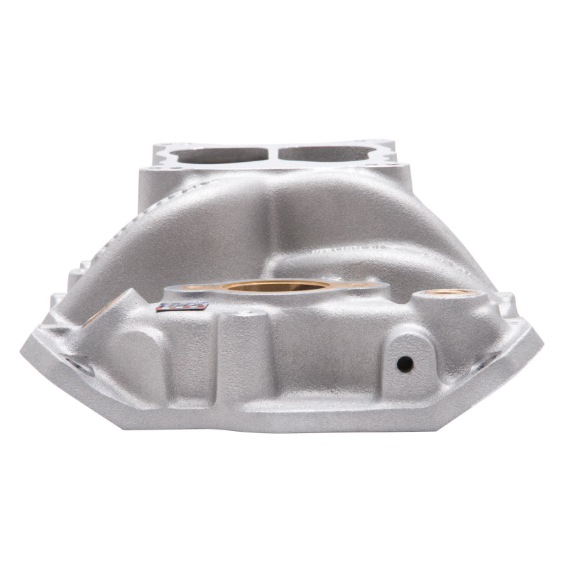 Edelbrock RPM Q-Jet Marine, SBC 23-Degree, 1955-1986, Manifold, with Brass 2504 Photo - out of package