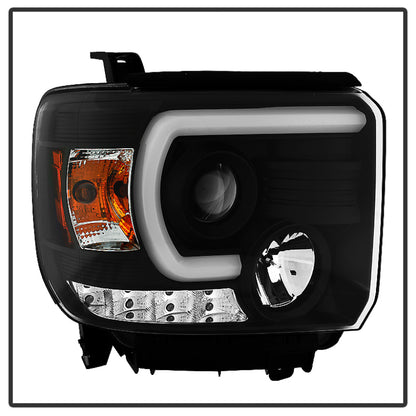 Spyder GMC Sierra 14-16 Projector Headlights Light Bar DRL Blk PRO-YD-GS14V2-LBDRL-BK 5080851 5080851 User 1