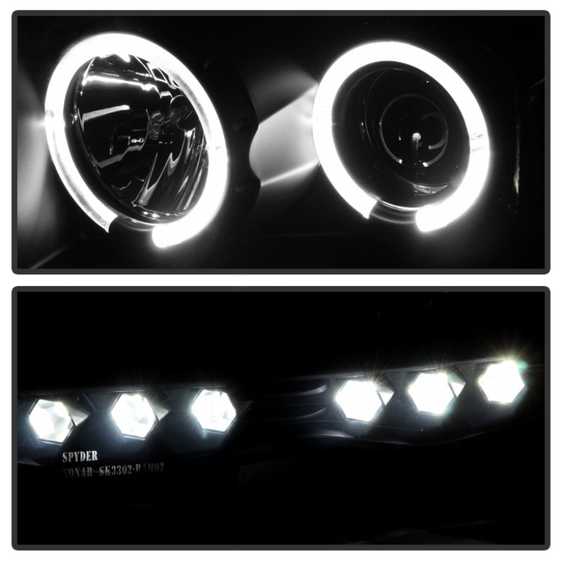 Spyder Dodge Ram 1500 02-05 03-05 Projector Headlights LED Halo LED Blk Smke PRO-YD-DR02-HL-BSM 5078384 5078384 User 1