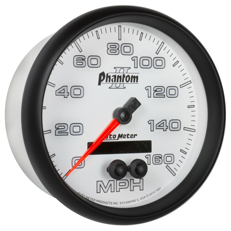 Autometer Phantom II 5in 0-140MPH In-Dash Electronic GPS Programmable Speedometer 7581 7581 User 5