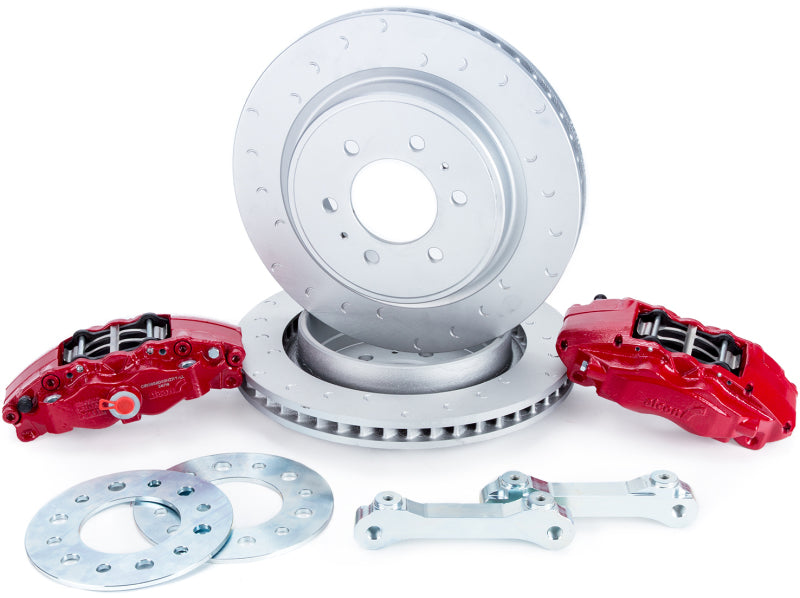 Alcon 2010+ Ford F-150 360x32mm Rotors 4-Piston Red Calipers Rear Brake Upgrade Kit BKR5059D07 BKR5059D07 Photo - Primary
