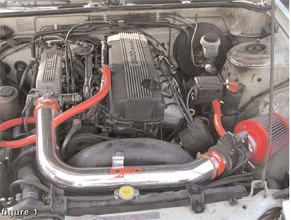 Injen 89-90 Nissan 240SX L4 2.4L Black IS Short Ram Cold Air Intake IS1910BLK IS1910BLK Photo - Mounted