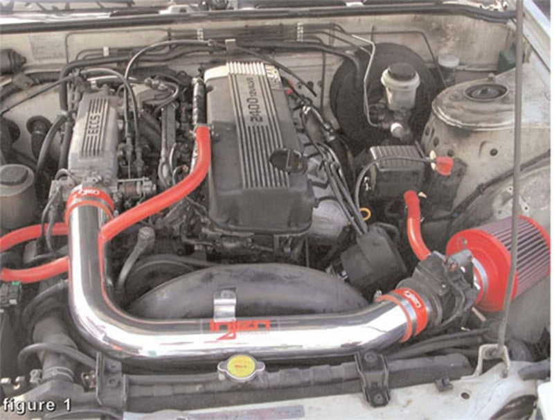 Injen 89-90 Nissan 240SX L4 2.4L Black IS Short Ram Cold Air Intake IS1910BLK IS1910BLK Photo - Mounted