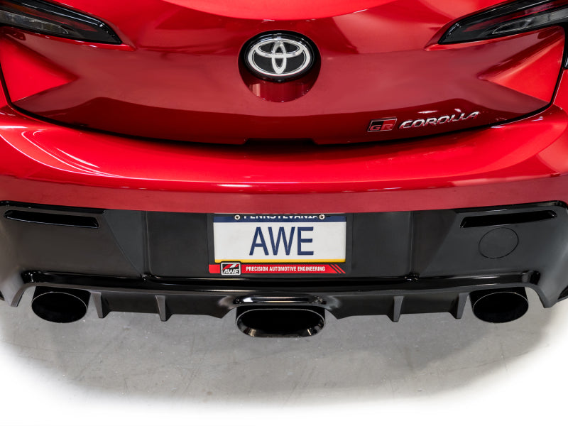 AWE Tuning 2023+ Toyota GR Corolla Touring Edition Exhaust - Diamond Black Tips 3015-53472 3015-53472 Photo - Mounted