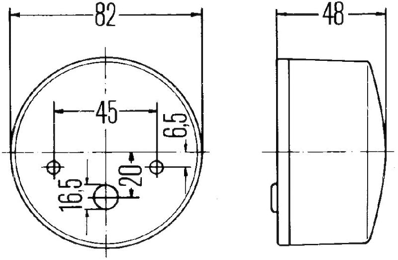 Hella Lamp Blpo Yell/White 2Be 003185031 003185031 Technical Drawing