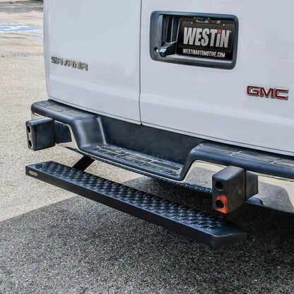 Westin Ford Transit Van 150/250/350 (Single 54in. Pass Door) Grate Steps Running Boards - Tex. Blk 27-81015 27-81015 Photo - Mounted