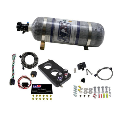 Nitrous Express 05-10 Ford Mustang 4.6L 3 Valve Nitrous Plate Kit (50-150HP) w/12lb Bottle 20947-12 20947-12 Photo - Primary