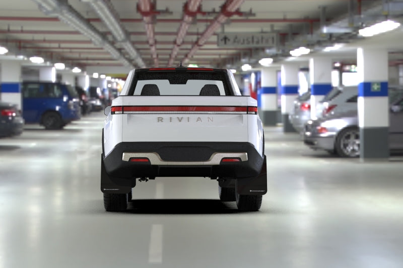 Rally Armor 2022 Rivian R1T Black UR Mud Flap w/ White Logo MF18-UR-BLK/WH MF18-UR-BLK/WH User 1
