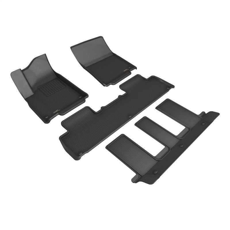 3D MAXpider 3D MAXider 22-24 RIVIAN R1S Kagu Black Floor Mat - Row 1/2/3 L1RI00501509 L1RI00501509 Photo - Primary