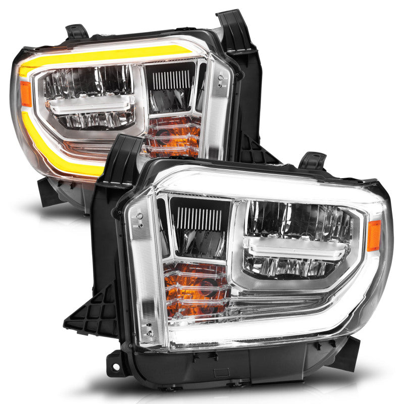ANZO 2014-2017 Toyota Tundra LED Crystal Headlights w/ Switchback Chrome Housing w/ DRL 111532 111532 Photo - Unmounted
