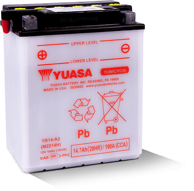 Yuasa Battery Yuasa YB14-A2 Yumicron CX 12 Volt Battery yuam2214HIND yuam2214HIND User 1