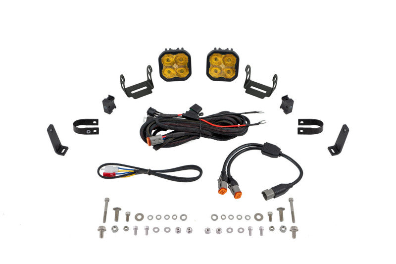 Diode Dynamics SS3 LED Bumper 1 1/4 In Roll Bar Kit Sport - Yellow SAE Fog (Pair) DD7695 DD7695 Photo - Primary