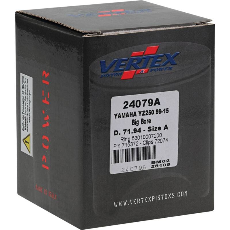 Vertex Pistons Vertex Piston 22-23 Fantic Motor XX 250 250cc +5.6mm Cast Big Bore Piston Kit 72mm. 295cc. 24079A 24079A Photo - Primary