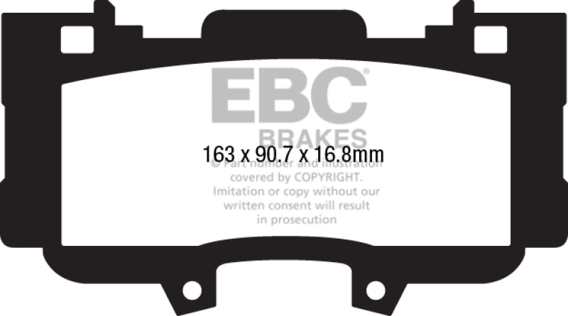 EBC Yellowstuff Front Brake 15+ Ford Mustang 2.3 Turbo Performance Pkg DP43042R Photo - Primary
