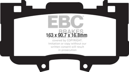 EBC Yellowstuff Front Brake 15+ Ford Mustang 2.3 Turbo Performance Pkg DP43042R Photo - Primary