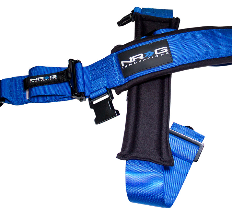 NRG SFI 16.1 5PT 3in. Padded Seat Belt Harness / Latch Link - Blue SBH-5PCBL-620 SBH-5PCBL-620 Photo - Primary