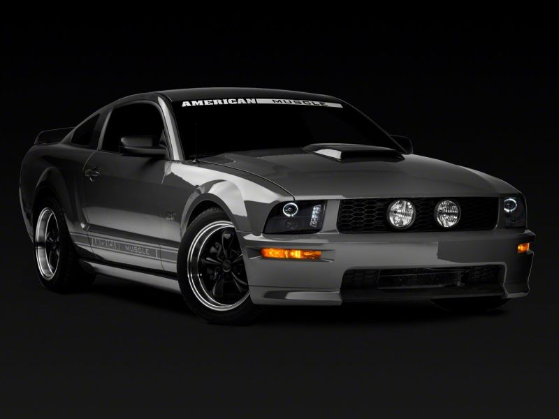 Raxiom 05-09 Ford Mustang Excluding GT500 LED Halo Projector Headlights- Blk Housing (Clear Lens) 101683 101683 Photo - Close Up