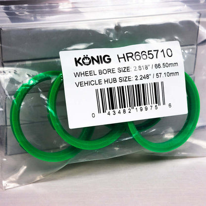 Konig Hub Ring Set (4pcs) - 66.5mm O.D. / 57.1mm I.D. HR665710 HR665710 User 1
