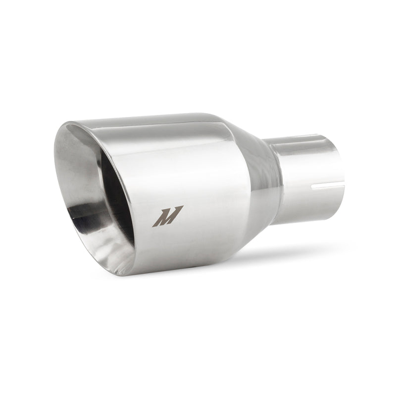 Mishimoto Clamp-on Double Wall Exhaust Tip 2.5 Inlet Slash Cut - polished MMEXH-TIP-DW25P MMEXH-TIP-DW25P Photo - Primary