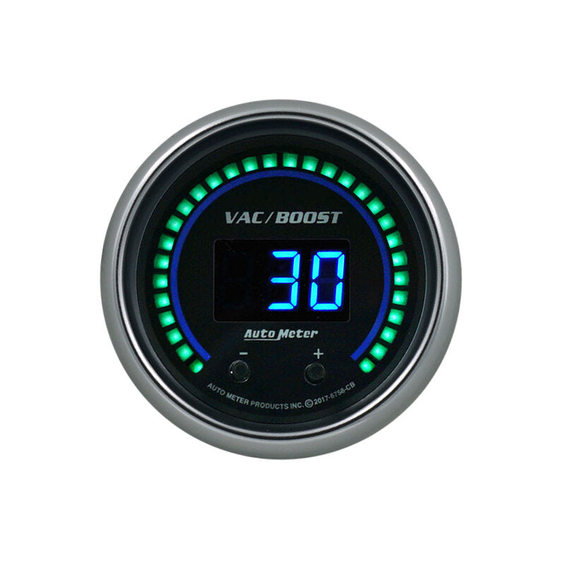 Autometer 52.4mm Black Switchable 0-1600 PSI / 0-110 BAR Vacuum/Boost Cobalt Elite Digital Gauge 6758-CB 6758-CB User 1