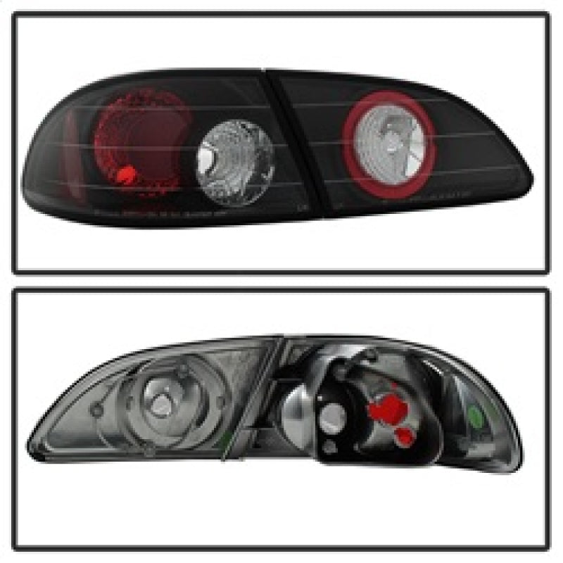Spyder Toyota Corolla 98-02 Euro Style Tail Lights Black ALT-YD-TC98-BK 5007476 5007476 Photo - Unmounted