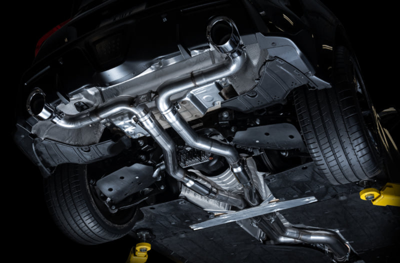 AWE 2020 Toyota Supra A90 Track Edition Exhaust - 5in Chrome Silver Tips 3015-32116 3015-32116 Photo - Mounted