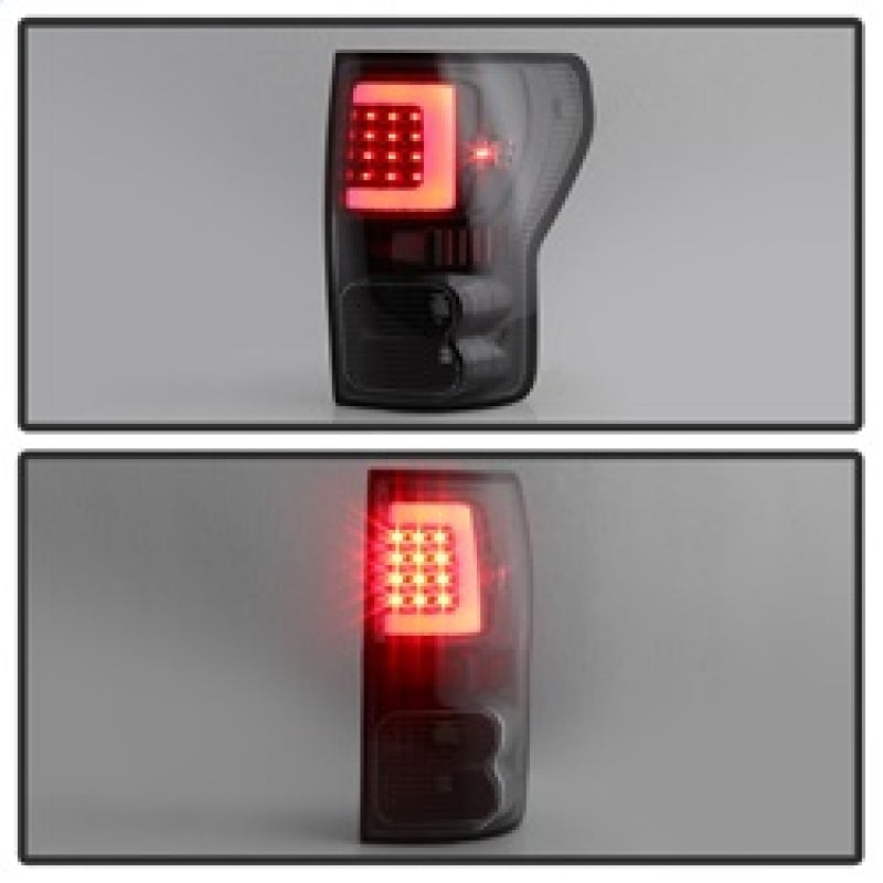 SPYDER xTune 07-13 Toyota Tundra Light Bar LED Tail lights - Black (ALT-ON-TTU07V2-LBLED-BK) 9038563 9038563 Photo - Unmounted