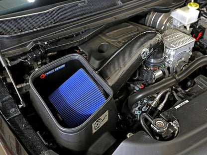 aFe 19-20 Dodge RAM 1500 5.7L Track Series Carbon Fiber Cold Air Intake System w/Pro 5R Filter 57-10011R 57-10011R Photo - Mounted