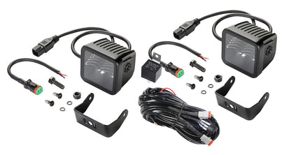Hella Universal Black Magic 3.2in L.E.D. Cube Kit - Flood Beam (Short Range) 358176811 358176811 Photo - out of package