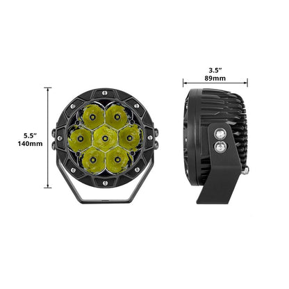 XKGLOW XK Glow Spot Beam Cube Offroad Round Work Light Kit 1pc 5in XK067005 XK067005 User 1