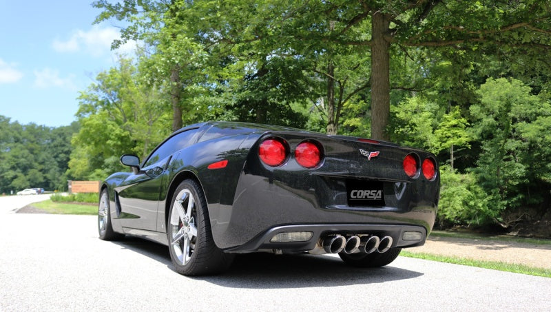 Corsa Performance 09-13 Chevrolet Corvette (C6) 6.2L Polished Xtreme Axle-Back Exhaust 21012 Photo - Mounted
