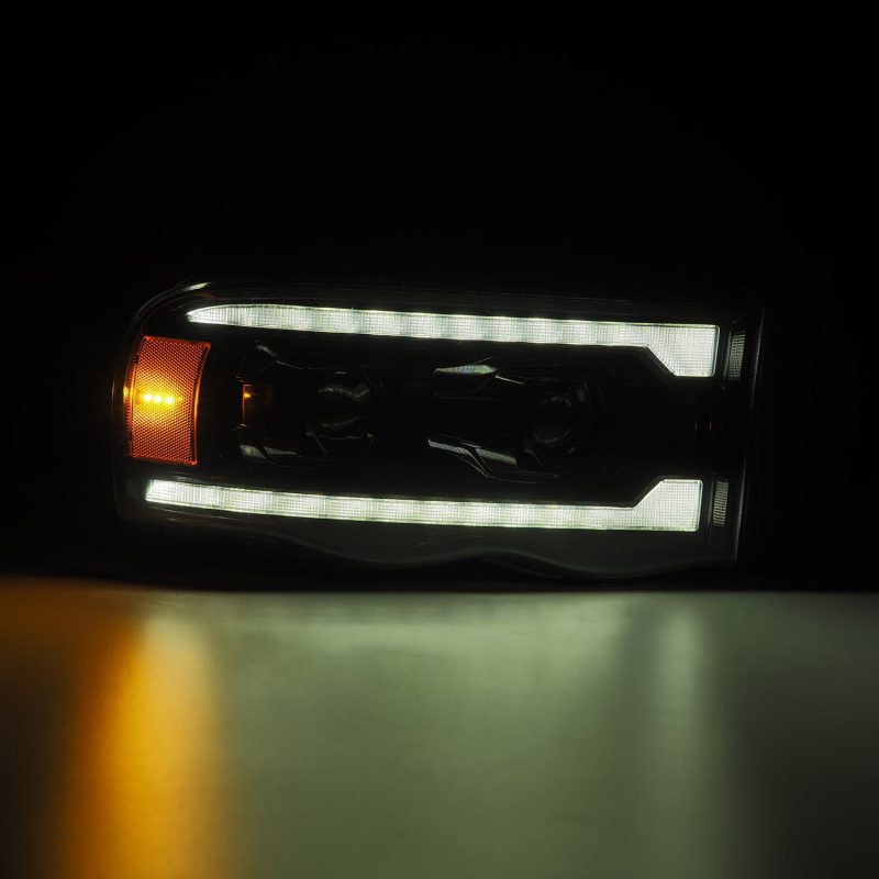 AlphaRex 02-05 Dodge Ram 1500 PRO-Series Projector Headlights Plank Style Alpha Black w/Seq Signal 880572 880572 User 3