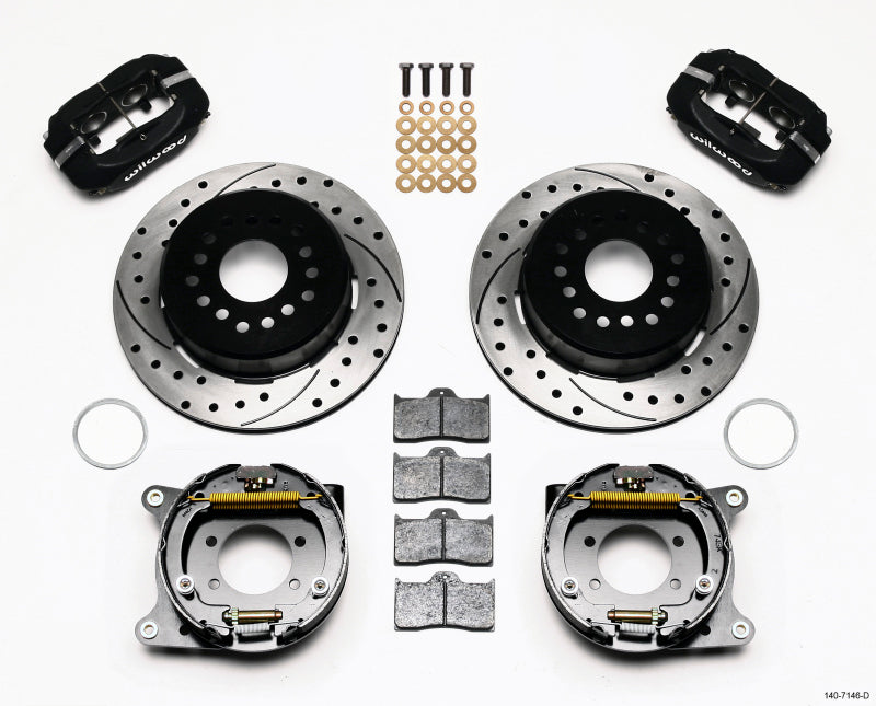 Wilwood FDL P/S Park Brake Kit,Drilled Ford 8.8 w/2.5"Offset-5 Lug 140-7146-D Photo - Primary