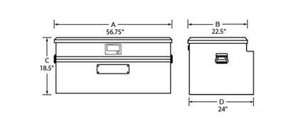 Tradesman Aluminum Flush Mount Truck Tool Box Full/Wide (56in.) - Black 79456WB 79456WB User 1