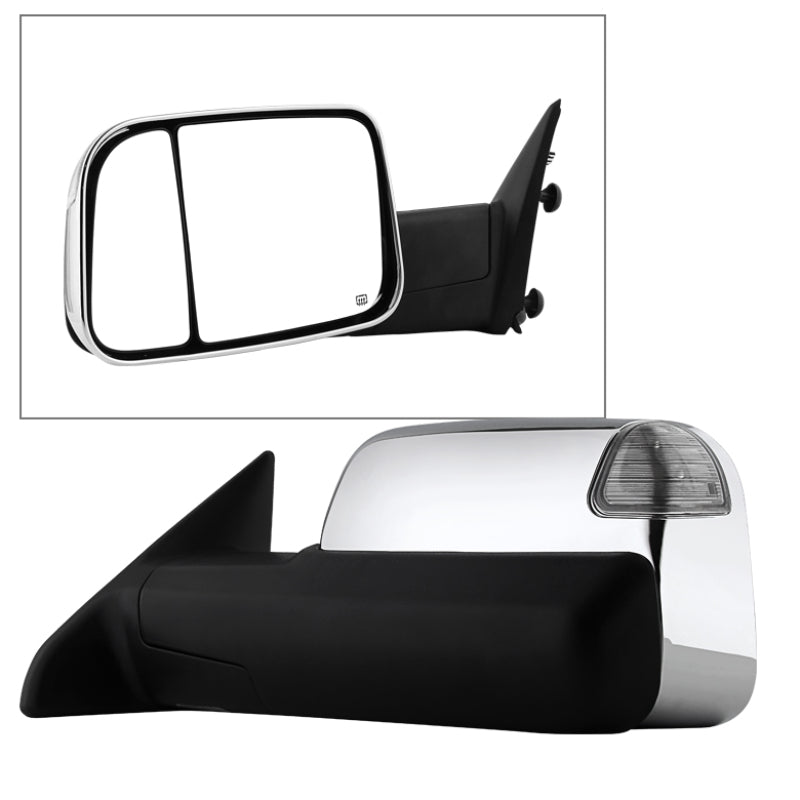 SPYDER Xtune Dodge Ram 1500 09-12 Extendable Power Heated Adjust Mirror Chrome HoUSing Left MIR-DRAM10-PW-L 9933165 9933165 Photo - Primary