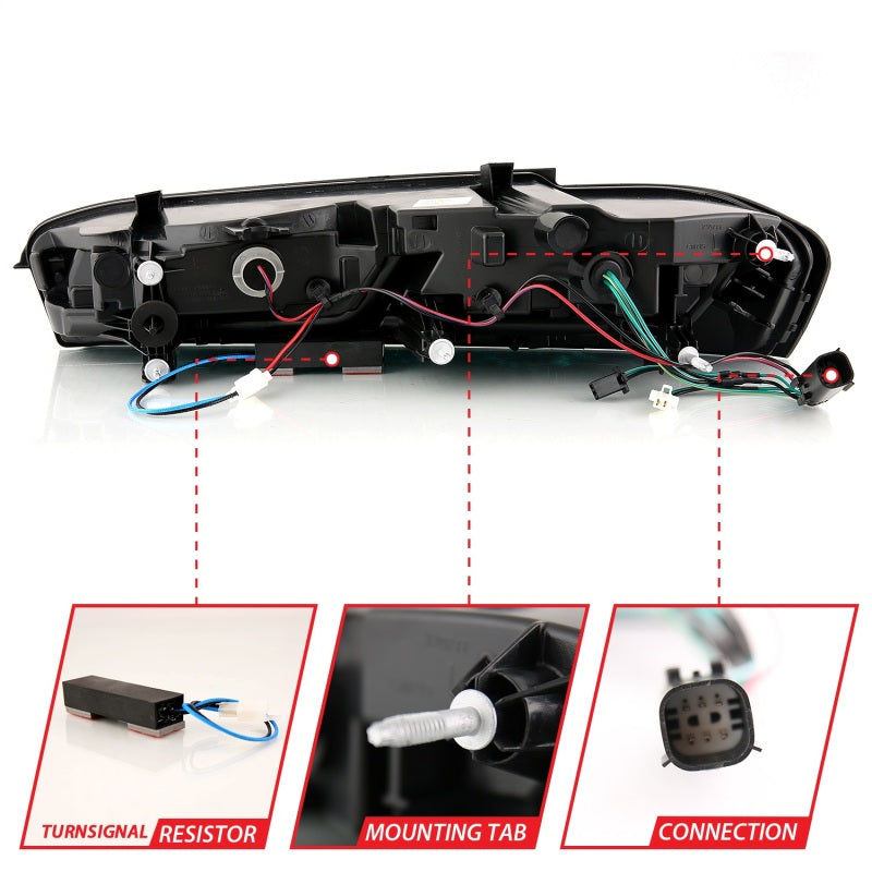 ANZO 2016-2018 Chevrolet Camaro L.E.D T.L Red/Clear 321349 321349 Photo - Unmounted