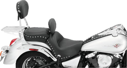 Mustang Motorcycle Mustang 06-21 Kawaski Vulcan 900 Classic, Custom Touring 1PC Seat w/Driver Backrest Studs - Black 79416 79416 User 1