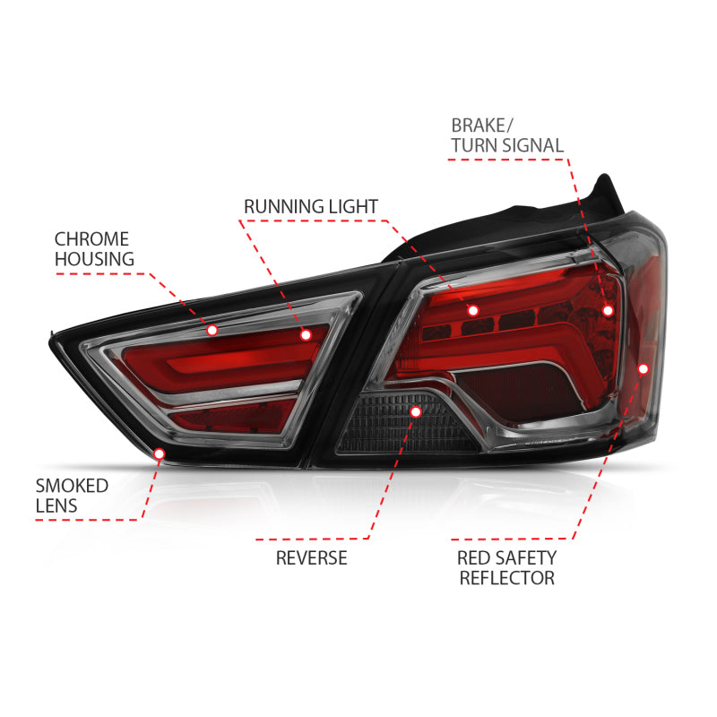 Anzo 14-18 Chevrolet Impala LED Taillights Smoke 321345 Photo - Unmounted