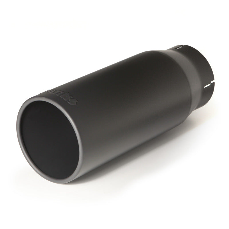 Banks Power Tailpipe Tip Kit - SS Round Straight Cut - Black - 4 In Tub 52931 Photo - Primary