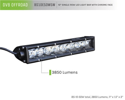 DV8 Offroad SL 8 Slim 10in Light Bar Slim 50W Spot 5W CREE LED - Black BS10E50W5W BS10E50W5W Product Brochure - a specific brochure describing a Product