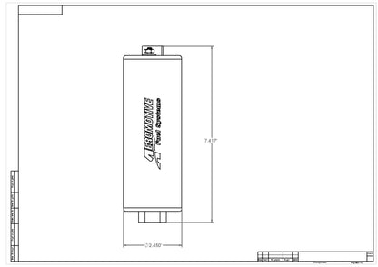 Aeromotive A750 Fuel Pump (black) 11103 Technical Drawing