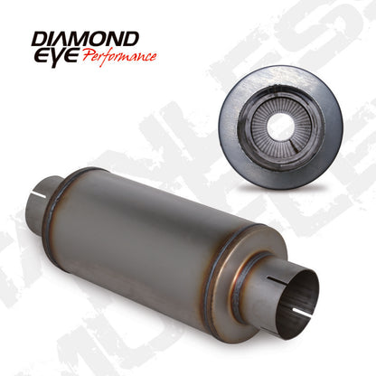 Diamond Eye Performance Diamond Eye MFLR 4inID SGL IN/SGL OUT 7inDIA X 14in BODY 20in LENGTH PERF SLOTTED ENDS 409 SS 460020 460020 Photo - Primary
