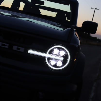 AlphaRex 21-23 Ford Bronco NOVA LED Projector Headlights Black 880260 880260 User 1