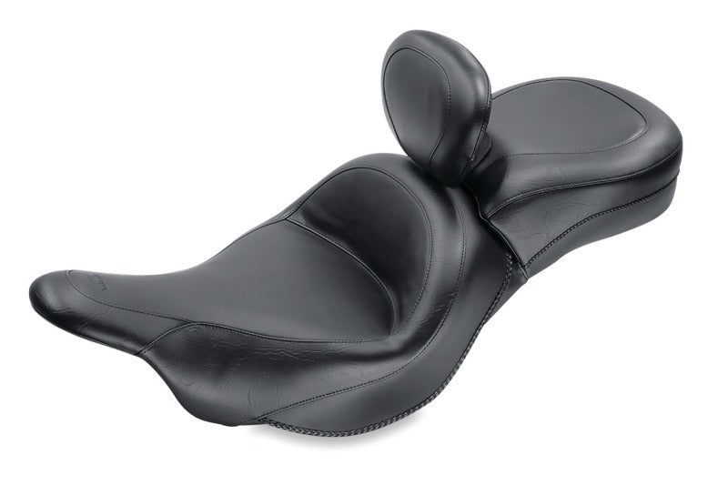 Mustang Motorcycle Mustang 09-21 Kawasaki Vulcan 1700 Voyager, Nomad Touring 1PC Seat w/Driver Backrest - Black 79631 79631 Photo - Primary