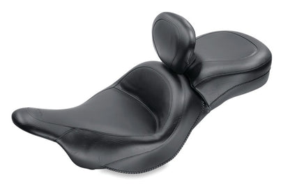 Mustang Motorcycle Mustang 09-21 Kawasaki Vulcan 1700 Voyager, Nomad Touring 1PC Seat w/Driver Backrest - Black 79631 79631 Photo - Primary