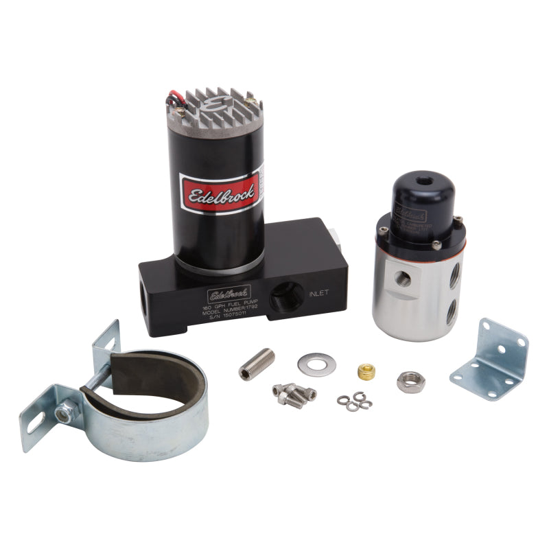 Edelbrock Fuel Pump 1792 And Regulator 1727 Combo Carbureted 160 GPH 5-10 PSI 17923 17923 Photo - Primary