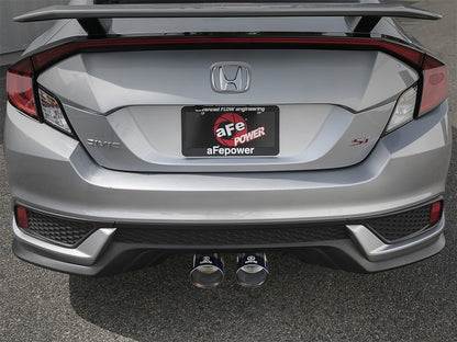 aFe Takeda 3in 304 Stainless Steel Cat-Back Exhaust System w/ Dual Center 49-36618-L Photo - Mounted